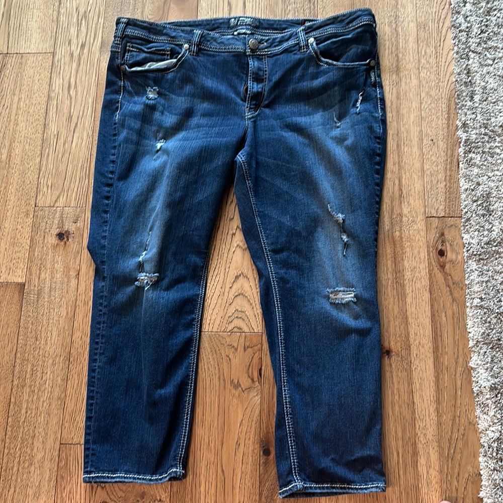 Silver boyfriend jeans